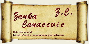 Žanka Čanaćević vizit kartica